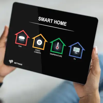 smart home control on tablet